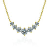 Women's 925 Sterling Silver Moissanite Geometric Pendant Necklace Set With Diamonds Cross Chain Highend Style