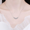 Women's 925 Sterling Silver Moissanite Geometric Pendant Necklace Set With Diamonds Cross Chain Highend Style