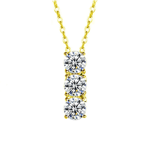 Women's 925 Sterling Silver Moissanite Geometric Pendant Necklace Set With Diamonds Cross Chain Highend Style