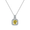 Women's Sterling Silver Moissanite Necklace Set With Precious Stones Animal Zodiac Round Design