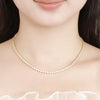 Women's Sterling Silver Moissanite Necklace With Geometric Pattern And Diamond Design
