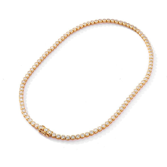 Women's Sterling Silver Moissanite Necklace With Geometric Pattern And Diamond Design