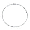 Women's Sterling Silver Moissanite Necklace With Geometric Pattern And Diamond Design