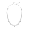 Women's 925 Sterling Silver Multilayer Geometric Style Necklace With O Word Chain And Electroplating