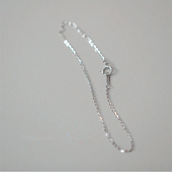 Women's 925 Sterling Silver Naked Chain Bracelet Geometric Style Goldplated