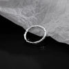 Women's Sterling Silver Open Ring With Wave Texture And Electroplated Finish Adjustable Fashion Jewelry