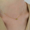 Women's Sterling Silver Peridot Necklace With Geometric Triangle Pendant And Ochain