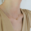 Women's Sterling Silver Peridot Necklace With Geometric Triangle Pendant And Ochain