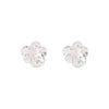 Women's Sterling Silver Plum Blossom Flower Stud Earrings Light Luxury Electroplated Floral Fashion Jewelry