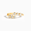 Women's Sterling Silver Round Zircon Ring With Geometric Design And Electroplating Treatment