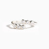 Women's Sterling Silver Round Zircon Ring With Geometric Design And Electroplating Treatment