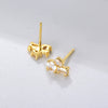 Women's 925 Sterling Silver Simple Geometric Zircon Stud Earrings Fashion Fine Jewelry