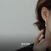 Women's Sterling Silver Star And Moon Tassel Pearl Earrings With Natural Style And Electroplated Finish
