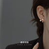 Women's Sterling Silver Star Stud Earrings With Screw Back Closure And Electroplated Light Luxury Design