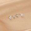 Women's Sterling Silver Star Stud Earrings With Screw Back Closure And Electroplated Light Luxury Design