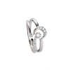 Women's Sterling Silver Star Zircon Open Ring With Electroplated Finish Adjustable Fresh Minimalist Jewelry