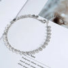 Women's 925 Sterling Silver Tassel Bracelet Simple Light Luxury Geometric Round Sequin Chain Bracelet With Electroplated Finish