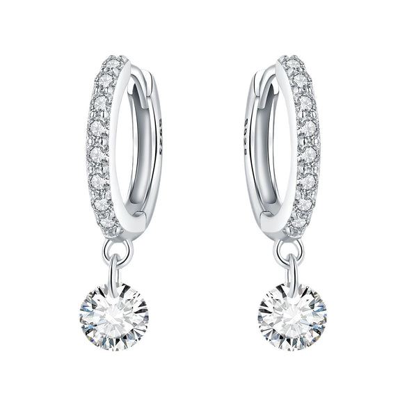 Women's 925 Sterling Silver Tassel Earrings With Animal Zodiac Pattern Electroplated Small And Fresh Style