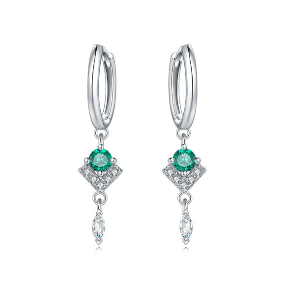 Women's 925 Sterling Silver Tassel Earrings With Animal Zodiac Pattern Electroplated Small And Fresh Style