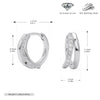 Women's 925 Sterling Silver Ushape Inlaid Zircon Earrings