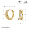 Women's 925 Sterling Silver Ushape Inlaid Zircon Earrings