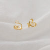 Women's Sterling Silver Ushaped Heart Clipon Earrings With Electroplated Finish For Nonpierced Ears