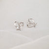 Women's Sterling Silver Ushaped Heart Clipon Earrings With Electroplated Finish For Nonpierced Ears