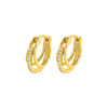 Women's Sterling Silver Ushaped Hollow Line Earrings With Geometric Design And Electroplated Finish