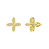 Women's 925 Sterling Silver Zircon Earrings With Geometric Animal Zodiac Patterns Electroplated