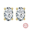 Women's 925 Sterling Silver Zircon Earrings With Geometric Animal Zodiac Patterns Electroplated