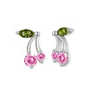 Women's 925 Sterling Silver Zircon Earrings With Geometric Animal Zodiac Patterns Electroplated