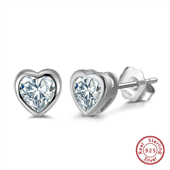 Women's 925 Sterling Silver Zircon Earrings With Geometric Animal Zodiac Patterns Electroplated