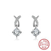 Women's 925 Sterling Silver Zircon Earrings With Geometric Animal Zodiac Patterns Electroplated