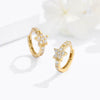 Women's Sterling Silver Zircon Inlaid Five Pointed Star Earrings Geometric Pendant Jewelry