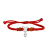 Women's 925 Sterling Silver Zodiac Rat Bracelet With Woven Red Rope Electroplated Animal Charm Birthday Memorial Jewelry
