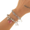 Women's Strawberry Bow Pendant Necklace With Iron Chain Imitation Pearls Alloy Acrylic Glass Beads Dripping Oil Style