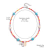 Women's Summer Alloy Geometric Irregular Blue Shell Clavicle Chain Necklace Electroplated Jewelry