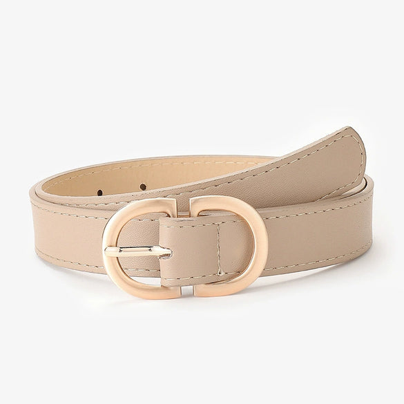 Women's Summer Simple Decorative Belt For Students Pu Skin And Alloy Material Pin Buckle Fasten Mode