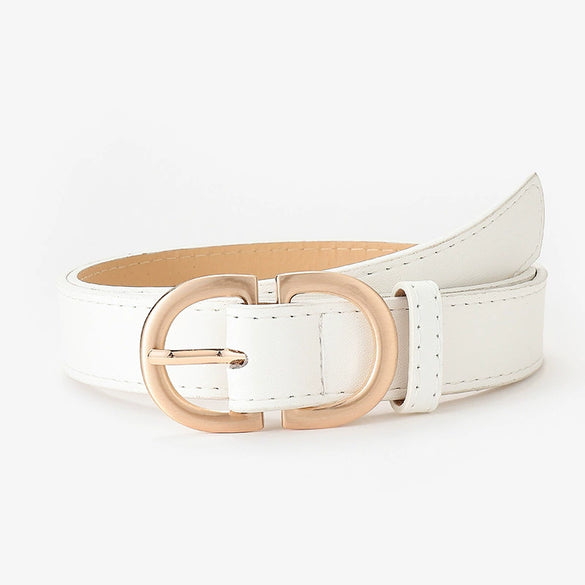 Women's Summer Simple Decorative Belt For Students Pu Skin And Alloy Material Pin Buckle Fasten Mode