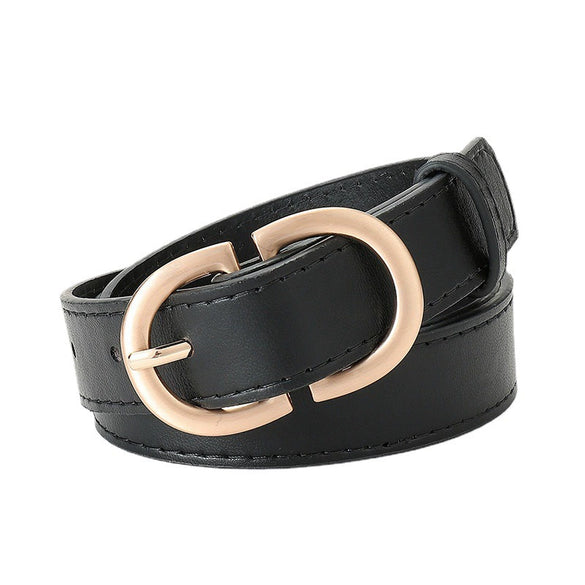 Women's Summer Simple Decorative Belt For Students Pu Skin And Alloy Material Pin Buckle Fasten Mode