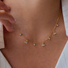 Women's Summer Stainless Steel And Titanium Steel Jewelry Cherry Clavicle Chain With Geometric Pattern Electroplating