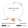 Women's Summer Stainless Steel Pearl Chain With Shell Starfish Pendant And Electroplated Geometry Design Bracelet Jewelry