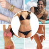 Women's Summer Stretch Beaded Body Chain Plastic Rice Bead Anklet Bracelet Waist Chain Multi Layer Fashion Accessory