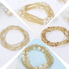 Women's Summer Stretch Beaded Body Chain Plastic Rice Bead Anklet Bracelet Waist Chain Multi Layer Fashion Accessory
