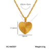 Women's Summer Titanium Steel Necklace With Geometric Design Love Heart Round Shapes Electroplated