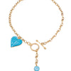 Women's Sweet And Cool Electroplated Alloy Heart Geometric Yshaped Collarbone Chain Necklace