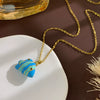 Women's Sweet Animal Style Copper And Titanium Steel Clown Fish Necklace With Real Gold Plating And Enhanced Color Retention
