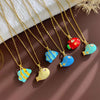 Women's Sweet Animal Style Copper And Titanium Steel Clown Fish Necklace With Real Gold Plating And Enhanced Color Retention