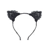 Women's Sweet Black Lace Cat Ear Handmade Cloth Headband