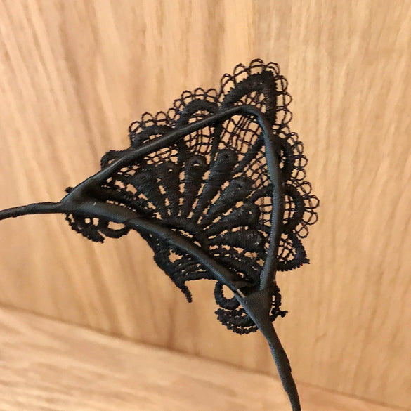 Women's Sweet Black Lace Cat Ear Handmade Cloth Headband